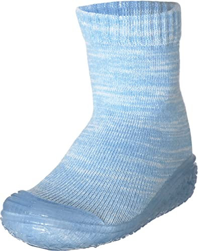 Playshoes Hausschuh-Socke gestrickt, Unisex-Kinder Hohe Hausschuhe, Blau (bleu 17), 20/21 EU (4 Child UK)