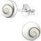 schoener-mineralienschmuck edelsteinschmuck Shiva Auge Ohrringe (Klein, Silber)