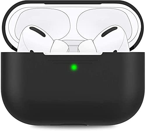 AHASTYLE Silikon Hülle für Airpods Pro Schutzhülle und Haut Case für AirPods Pro 1st/2nd Generation [Front-LED Sichtbar] [Kabelloses Laden] Kompatibel mit Airpods Pro 2019