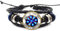 ZUWEI WU Lichtbogen Herzreaktor Iron Man Tony Stark Lederarmband (Silber)