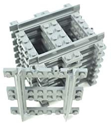 Crossings Half Straight Tracks 10pcs Compatible with Lego City Train Sets 60197 60198 10277 60205 60238 60337