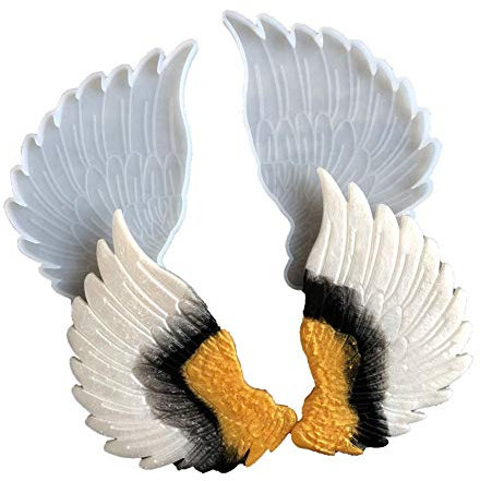 DUBENS - Moldes de silicona y resina epoxi con forma de alas de ángel y alas para crear joyas