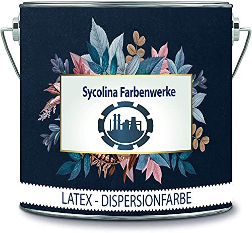 Sycolina Farbenwerke Latexfarbe Bunt Dispersionsfarbe strapazierfähige Wandfarbe in vielen hochwertigen Farben (1 l, Lila Aubergine)