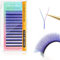 NAGARAKU YY Ciglia Extension 4D Ciglia a Forma di Y Ventagli Prefabbricati Volume Russo Premade Fans Naturale Eyelash Cluster Wispies Incrociate Ciglia Sfumatura Blu-Viola 12 File(0.07 D 8-15mm）
