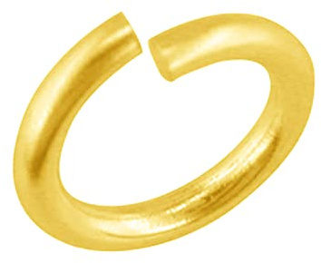 Solid 9ct Yellow Gold 6mm Open Medium Weight Jump Ring for Jewellery Making British Made Jewellery Findings