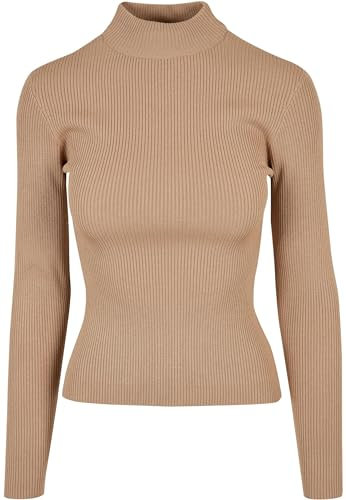 Urban Classics Damen Ladies Rib Knit Turtelneck Sweater 4XL unionbeige
