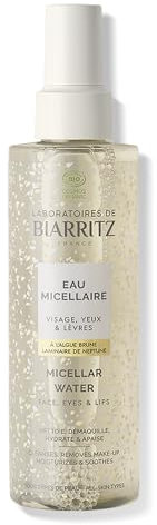 Laboratoires de Biarritz – Mizellarwasser für Gesicht, Augen & Lippen, Bio-zertifiziert – Reinigt, Make-up-Entferner, spendet Feuchtigkeit und beruhigt – 200 ml