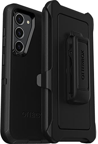 OtterBox Defender Hülle für Samsung Galaxy S23, stoßfest, sturzsicher, Ultra-robust, schützende Hülle, 4X getestet nach Militärstandard, Schwarz