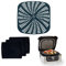 KINLYBO Reusable Silicone Air Fryer Liners and 3PCS Heat Resistant Grill Mats Set Compatible with Ninja Foodi 5-in-1 AG301 Grill, Non-Stick Air Fryer Replacement Accessories for Ninja AG301