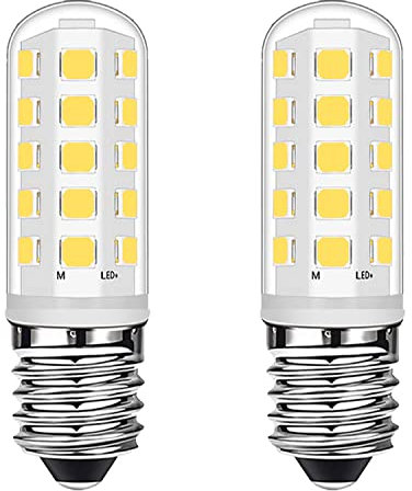 E14 LED Dunstabzugshauben Lampen 3W Entspricht 28W Halogenlampen, E14 Edison Schraube Tageslichtweiß 4000K für Kühlschrank, Dunstabzugshaube, Heimbeleuchtung, Kein Flimmern, Nicht Dimmbar, 2 Stück