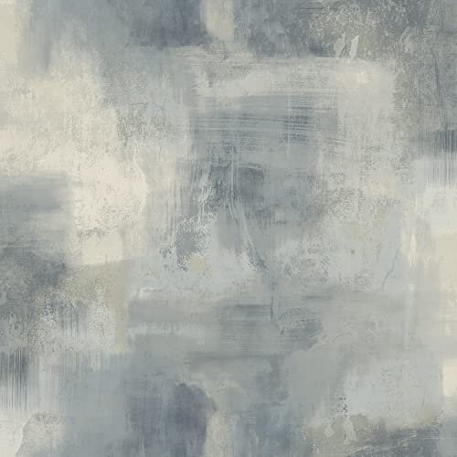 Grandeco Metro Loft Concrete Distressed Paint Rustic Plaster Effect Textured Vinyl Wallpaper, Navy A60003