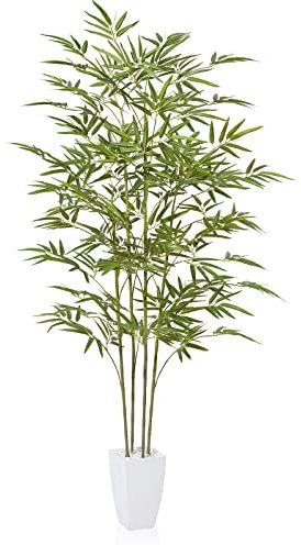 CROSOFMI Artificial Plants Indoor 160 cm Fake Tall Bamboo Tree Large Faux Plants With Plastics Pots for Outdoor Modern Home Office Decoration (1 Pack)