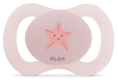DODIE, Anatomischer Schnuller, speziell für Geburt, 0-2 Monate, Säugling, Rosa, Stern, 1 Schnuller – Modell zufällig