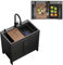 Lavello Cucina con Mobile,Lavandino Cucina in Acciaio Inox,Cucina Componibile,Lavello da Esterno Giardino 1 vasca,Multifunzione,con Rubinetto Estraibile,Distributore di Sapone,Componenti di Drenaggio