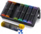 Tablettenbox 7 Tage Morgens Abends, KOVIUU Woche Pillendose 2 FäCher, Medikamentenbox Unterwegs, Pill Box，GroßE Tabletten Tablettendose, Supplement Pillenbox für Medikamente, Transluzent-Schwarz
