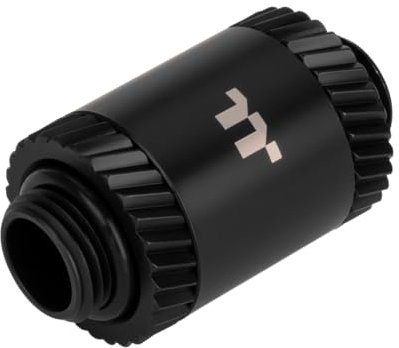 Thermaltake Pacific SF Male to Male 30mm Extender | Matte Black | DIY LCS Fittings