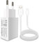 artfone USB-Ladegerät mit USB-C-Kabel - Schnell, sicher und kompatibel mit artfone CS181, C1, CS182, C1+, C1 4G, C1+ 4G, A400, F20, F30, CF241A, C10, G6, SMART_500 Handys