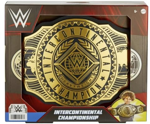 Mattel WWE Championship Title Belt, verstellbar für Kinder Rollenspiele, Einheitsgröße, HNY45, Schwarz