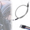 IUVWISN Stahlflex Bremsleitung Motorrad Hydraulic Brake Oil Hose 28 Grad M10 500-2000mm Universal für Pit Dirt Bike Motocross Street Bike ATV 1600mm Silber