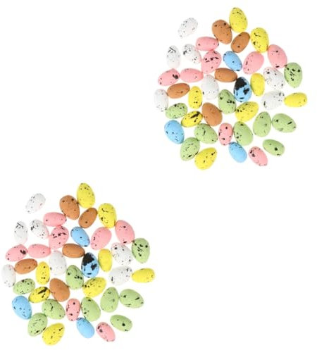 Toyvian Kinderspielzeug 80 STK Ostereier Ostern Osterei-Ornamente künstliches Osterei lebensechtes Ei deko Ostern schäumt Eier gefleckte Eier der Vogel schmücken Requisiten Schaum