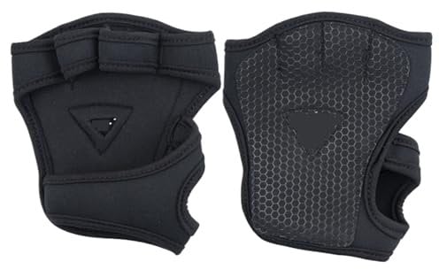 WLTYSM Manique Gym Gants d'entraînement de Musculation, Coussinets de poignées de Fitness, Exercices de Musculation, Protection de la Paume des Mains (Color : Grips Pads 2pcs, Size : L)