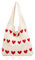 Meifiyu Häkeltasche Tote Bag Aesthetic Gehäkelte Tasche Crochet Bag Gestrickte Umhängetasche Herzförmige Strandtasche Handtasche Einkaufstasche für Teenager und Mädchen Herzförmige Mode