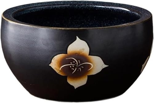 DZYHFCO Blumentopf aus Keramik, für den Außenbereich, Garten, Wohnzimmer, Schlafzimmer, Esszimmer, dekorativer Blumentopf, Pflanzgefäß, Vase, Pflanztöpfe, Größe M, Größe XL