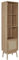 HOME DECO FACTORY, HD0225, Säule mit 1 Tür, Modell Bali, Kollektion Natural Crush, Möbel, Schrank, Badezimmermöbel, 40 x 160 x 30 cm, Braun
