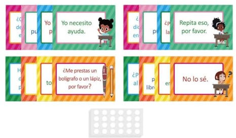 Folpus 16-teiliges spanisches Poster-Wandbild, pädagogische interaktive Klassenzimmer-Dekoration, 21 x 28,5 cm, für Vorschule und Kindergarten