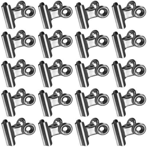 20 Pièces Pince Bulldog en Acier Inoxydable, Pince Alimentaire, Pince a Dessin, Pince Document pour les Photos, les Fournitures pour la Maison et le Bureau