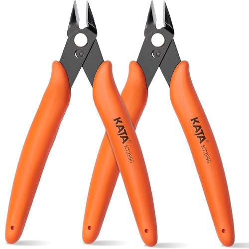 Seitenschneider Klein 2 STÜCK 5 Zoll Drahtschneider Mini Präzisions Zange Multifunktional Kabelschneider Abgewinkelt Schneidezange für Modellbau, Feine Drähte, Electronics, Kabelbinder