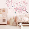 EUIEUT 2 Pack Wandtattoo Kirschblüte Wandaufkleber Wandsticker Wanddeko Rosa Blumen Vögel Wand Stickers Wand Tattoo Blumen Wandtattoos für Wohnzimmer Schlafzimmer Sofa Fenster Hintergrund Wanddeko