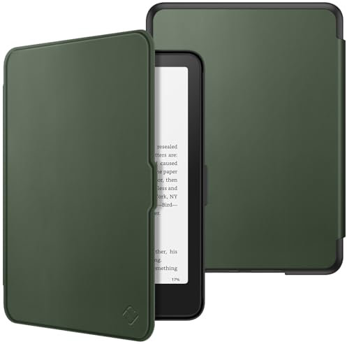Fintie Hülle für 7 Kindle Paperwhite(12. Generation) - 2025/2024, Leichte Schutzhülle Case mit Auto Sleep/Wake für Kindle Colorsoft/Paperwhite Signature Edition 2024, Alpingrün