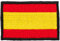 Parche Bandera de España - 6cm x 4cm - Bordado con Termoadhesivo - hecho en España - para negro