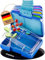 Funkelfuchs® - Brotdose Kinder mit Fächern – 500ml, Lila – Lunchbox Sternchen, klein – Snackbox, Jausenbox, Vesperdose, Brotbox, Essensbox, Bento Box Kinder - für Schule, Kindergarten und Kita