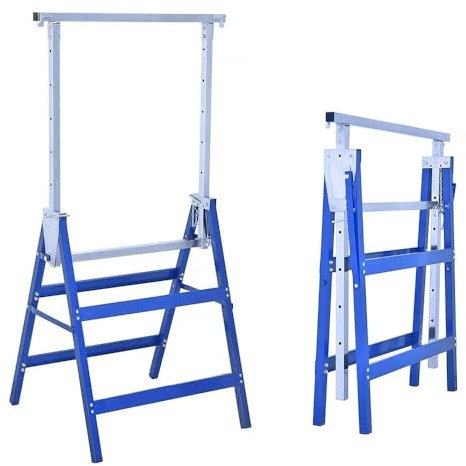 XMTECH 2er set Gerüstbock 7-fach höhenverstellbar 80-131 cm klappbar Gestelle Metall Gerüstbock Gestelle Gerüstböcke Unterstellbock klappböcke