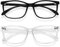 2 Pack Blue Light Blocking glasses for Women Men, Round Computer glasses Anti Eye Strain/UV/Glare Gaming glasses Fashion Frame Fake Eyeglasses with Clear Lens