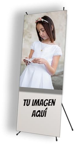 Photocall Personalizado con Estructura y Lona Impresa, 60 cm x 160 cm, para Eventos, Comuniones, Bodas y Bautizos