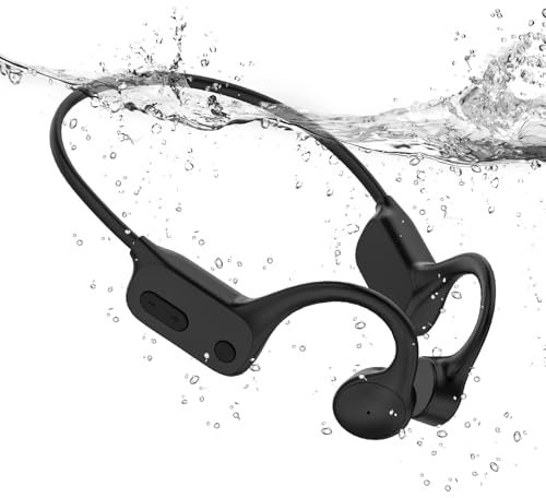 Tayogo Swimming Headphones, Bluetooth Bone Conduction, Waterproof Headphones with 32GB Memory, IPX8 Swim underWater, for swimming Running Surfing Biking