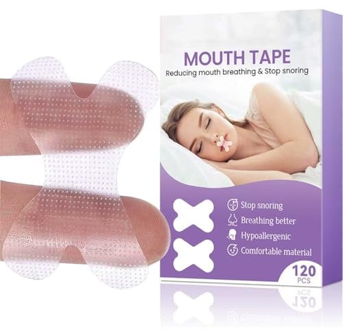 Mundpflaster Schlafen, 120 Stück Premium Mouth Tape for Sleeping, Anti Schnarch Schlafpflaster und Mund Tape, Hilft Gegen Schnarchen und Developing the Habit of Nasal Breathing