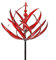 Chic Windspiel aus Metall für Garten und Terrasse, Dekoration für den Außenbereich (rot)