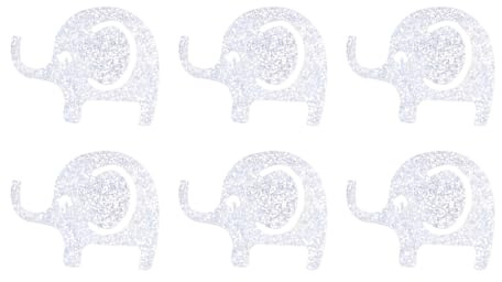 TOYANDONA Shower Konfetti Silber Glitzer Papier Streudeko Elefant Motiv für Geburtstag Party Dekoration Taufe DIY Tischdeko Festlich Sicher Vielseitig Einsetzbar