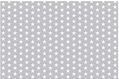 Bilderwelten Fototapete Kinderzimmer 320cm x 480cm Muster Sterne Weiß Grau Kinder Vliestapete Tapete Wanddeko Ideen Wandtapete Wallpaper Kindertapete