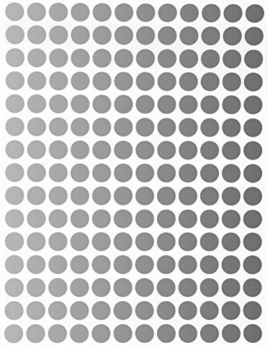 Royal Green Dot Sticker 8mm (0.8 cm) Colored Labels in Silver - 2520 Pack