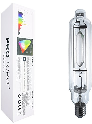 Metal Halide Grow Light Bulb - Protopia MH1000WTT76 (2017 New) MH 1000 Watt Growing Lights, 6000K, 95000Lumens, for Indoor Plants, Great for Commercial Applications, 1 Year Warranty