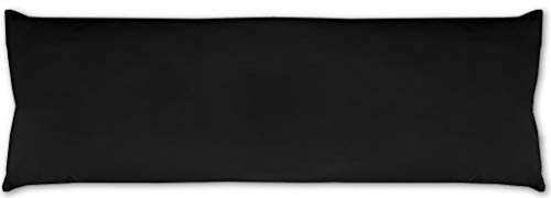 Bestlivings Seitenschläfer Kissenhülle Kissenfüllung Körperkissen, bequem und anschmiegsam in vielen erhältlich (ca. 40x120cm / schwarz - Jet Black)