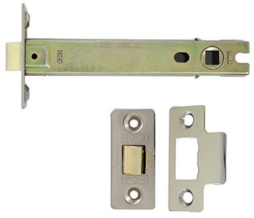 Nickel Plated Fire Door Tubular Latch 127 mm Bolt-Through - CE Rated