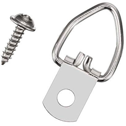 D-Ring-Bilderaufhänger (100 Stück), robust, mit Schrauben zum Aufhängen von Uhren, Gemälden, Kunstwerken, Bildern, Gemälden, Rahmen, Kreuzstich