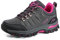 WOWEI Chaussures de Randonnée en Plein Air Respirant Antidérapant Bottes de Trekking Promenades Voyages Sneakers pour Femme Hommes,98018 Gris Rose Rouge,38 EU