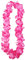 DekoHaus Lot de 10 colliers hawaïens roses de 1 m avec fleurs tropicales